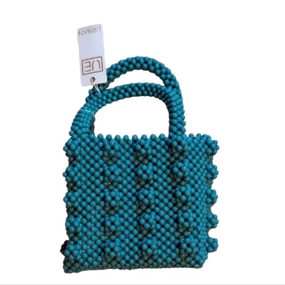 NWT Urban Expressions Turquoise Beaded Blue Handbag minibag - Picture 1 of 10
